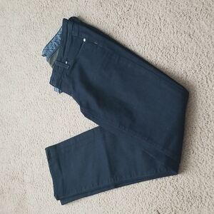 Paige Blue Heights Low Rise Skinny Leg Dark Wash Jeans